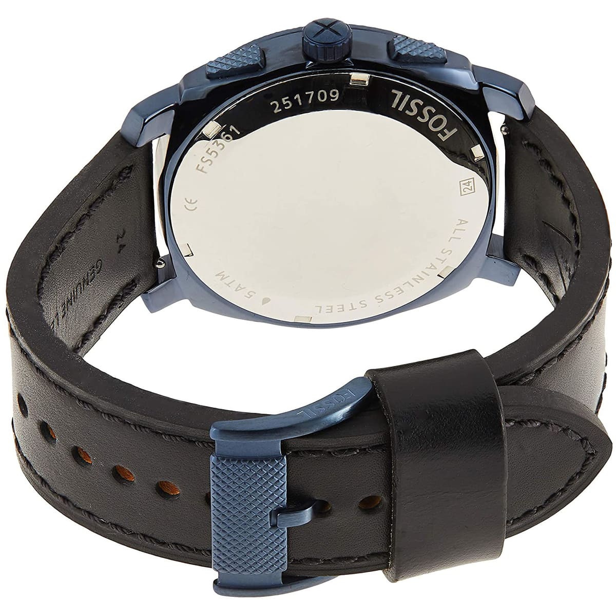 Reloj Fossil Machine de hombre pulsera de piel 46 mm