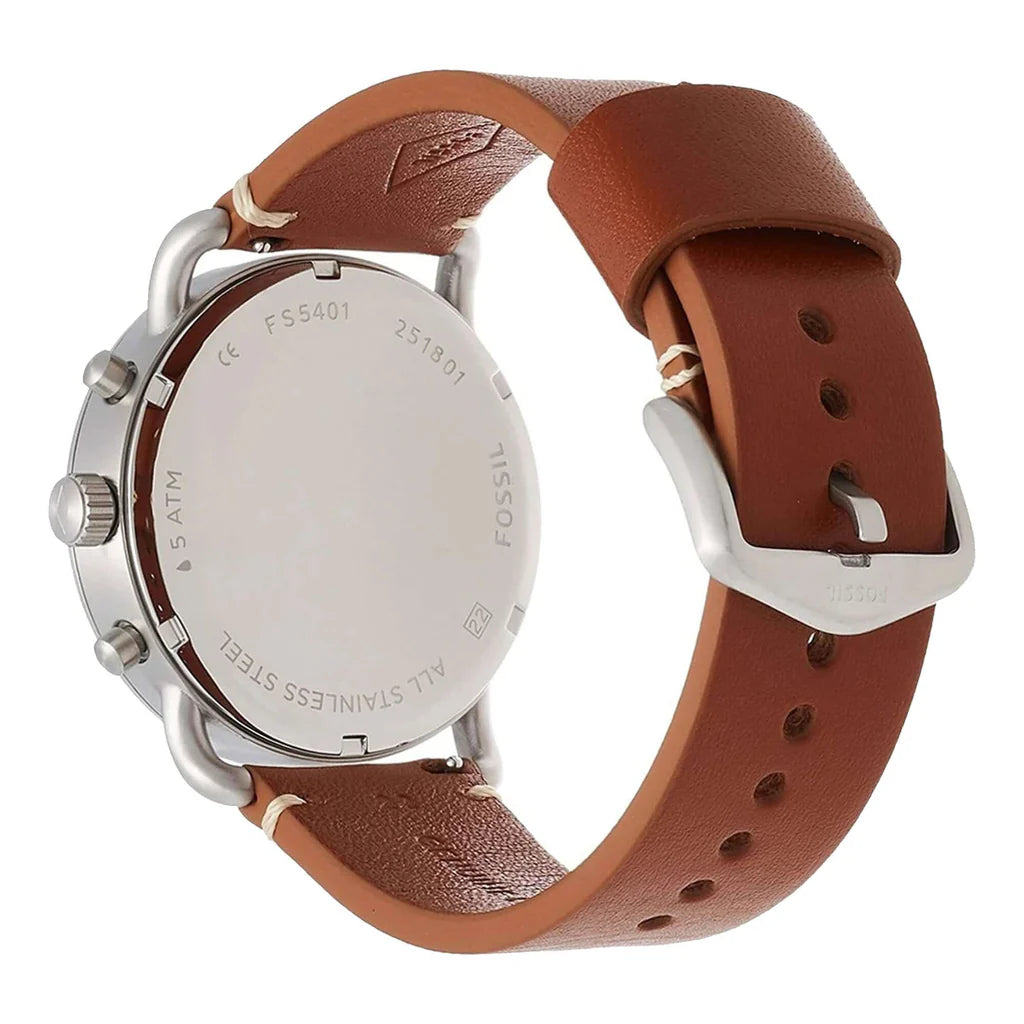 Fossil The Commuter Reloj Análogo de Cuero para Hombre