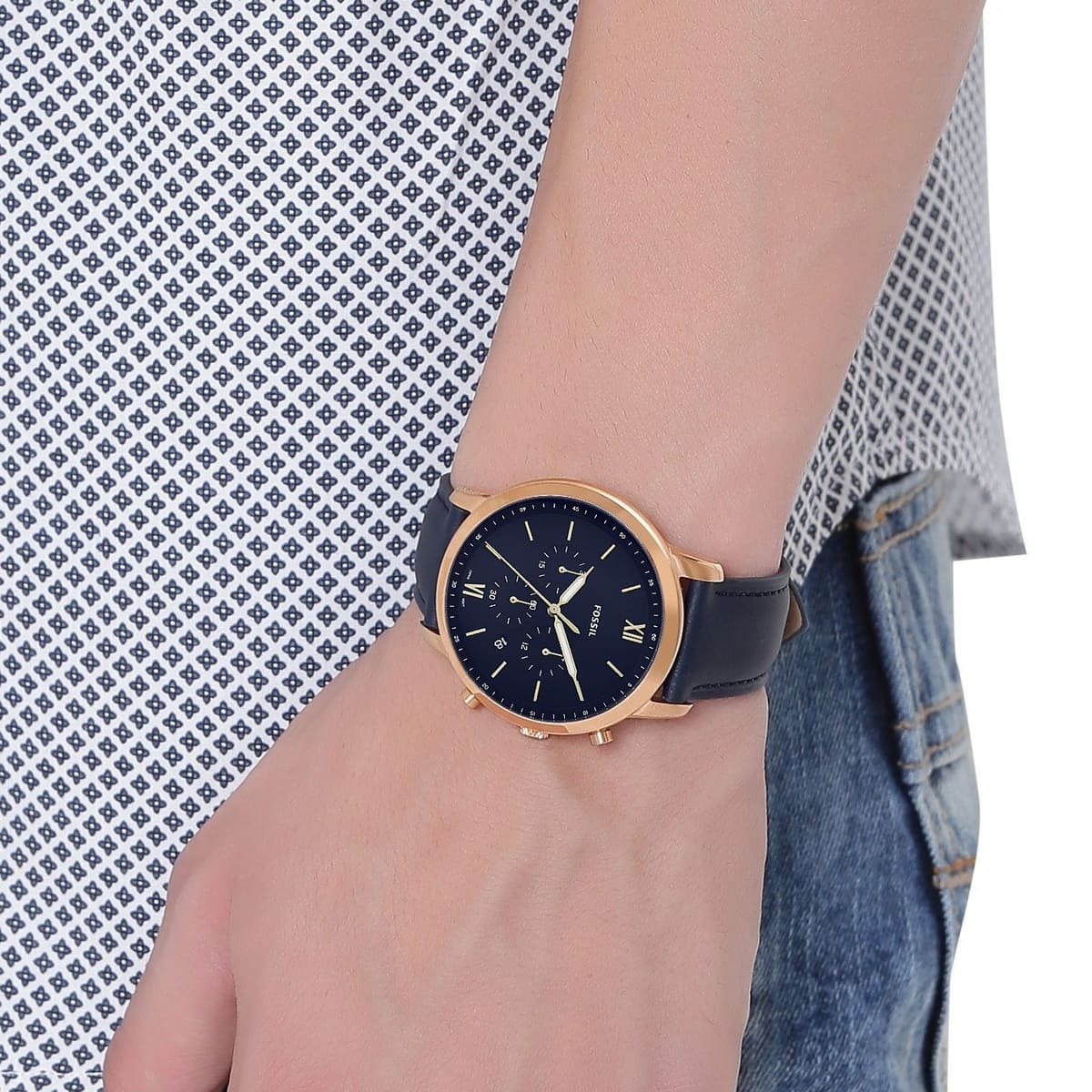 Fossil Neutra reloj Análogo para Caballero Correa de Cuero