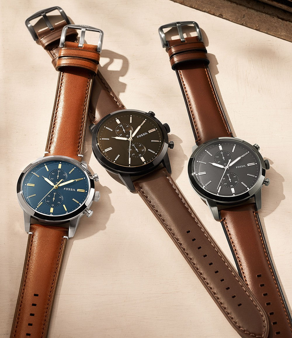 Reloj Fossil Townsman de hombre correa de cuero 44mm