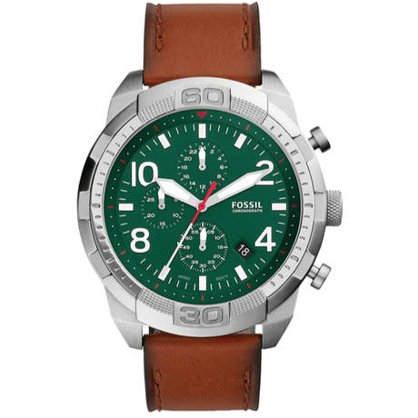 Fossil Bronson Reloj Análogo para Hombre Pulsera de Cuero