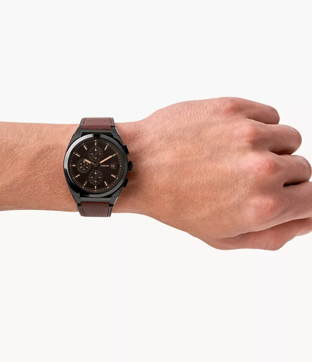 Reloj Fossil Everett de hombre banda de piel 42 mm