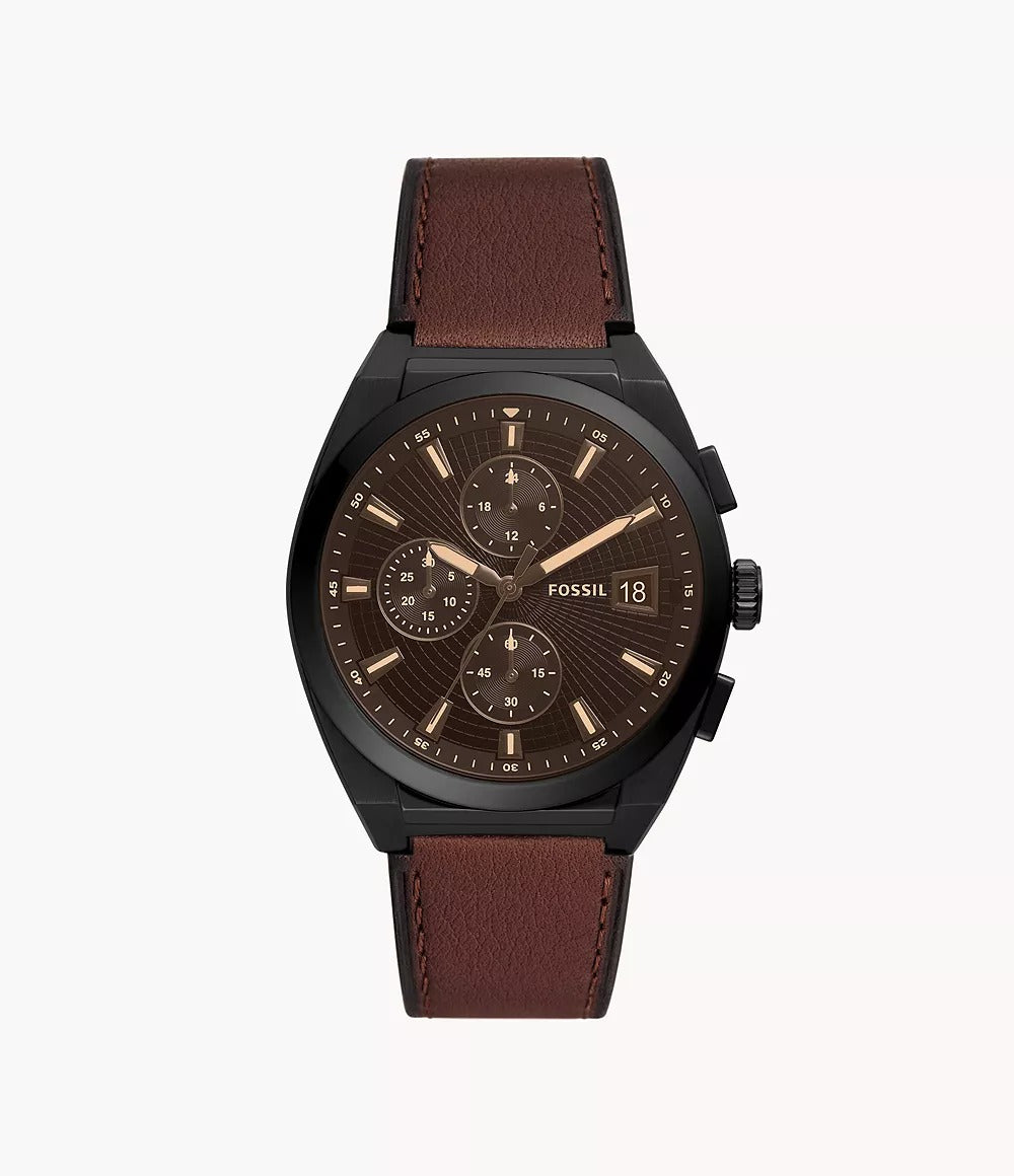 Reloj Fossil Everett de hombre banda de piel 42 mm