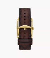 Reloj Fossil Carraway para caballero pulsera de cuero cuadrado