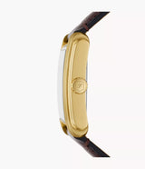 Reloj Fossil Carraway para caballero pulsera de cuero cuadrado