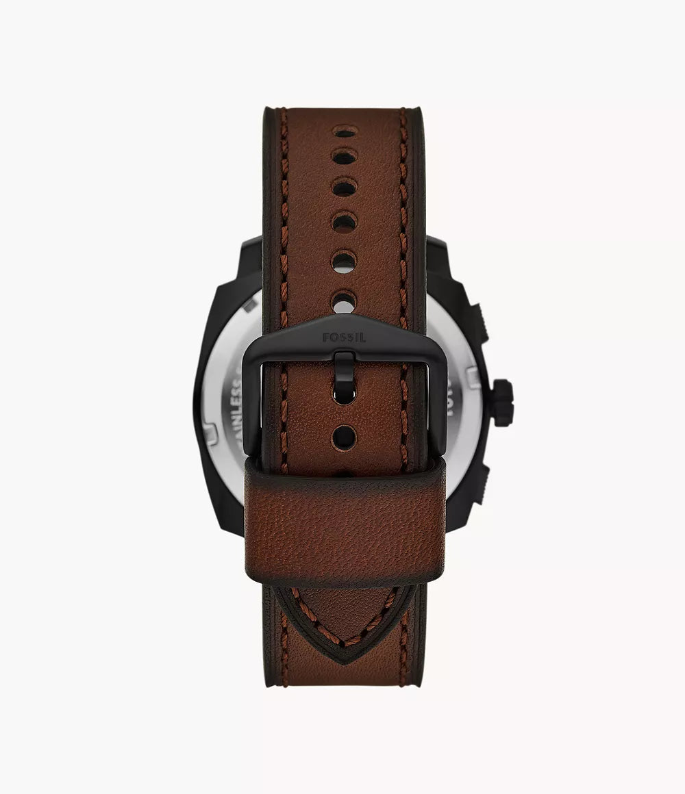 Reloj Fossil Machine de hombre banda de piel 44 mm
