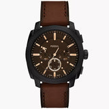 Reloj Fossil Machine de hombre banda de piel 44 mm