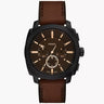Reloj Fossil Machine de hombre banda de piel 44 mm