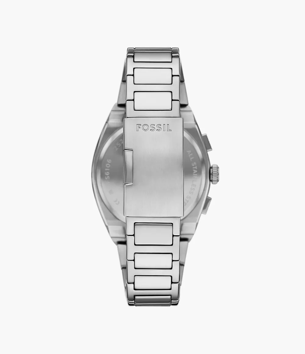 Reloj Fossil Everett Smoke de hombre banda de metal 44 mm