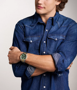 Reloj Fossil Everett Smoke de hombre banda de metal 44 mm