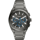 Reloj Fossil Everett Smoke de hombre banda de metal 44 mm