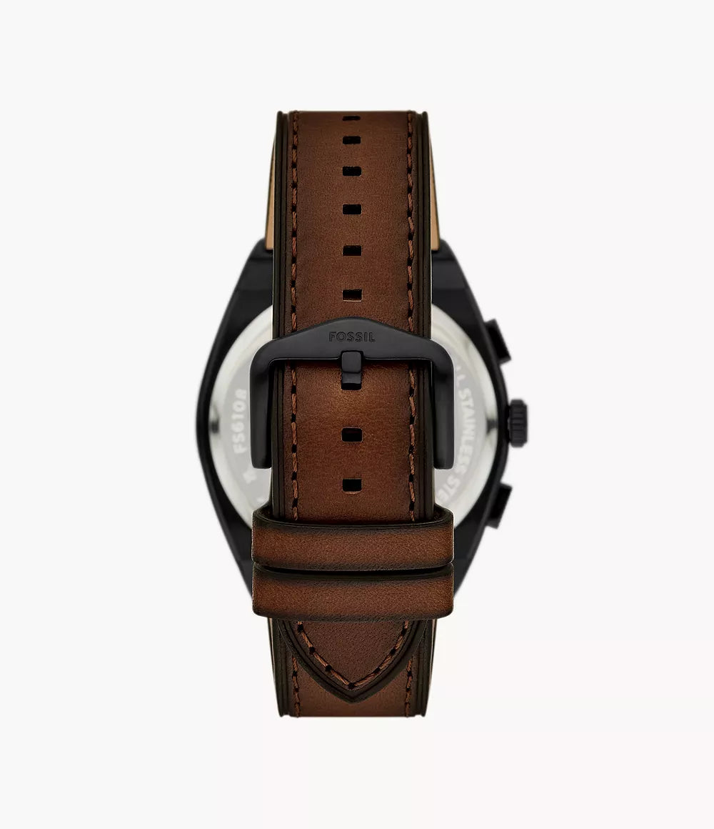 Reloj Fossil Everett de hombre banda de piel 44 mm