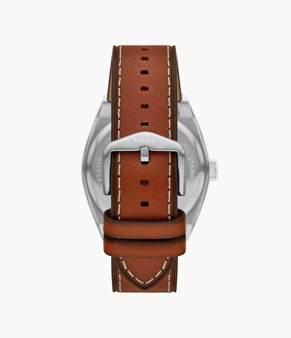 Reloj Fossil Everett de hombre banda de piel 44 mm