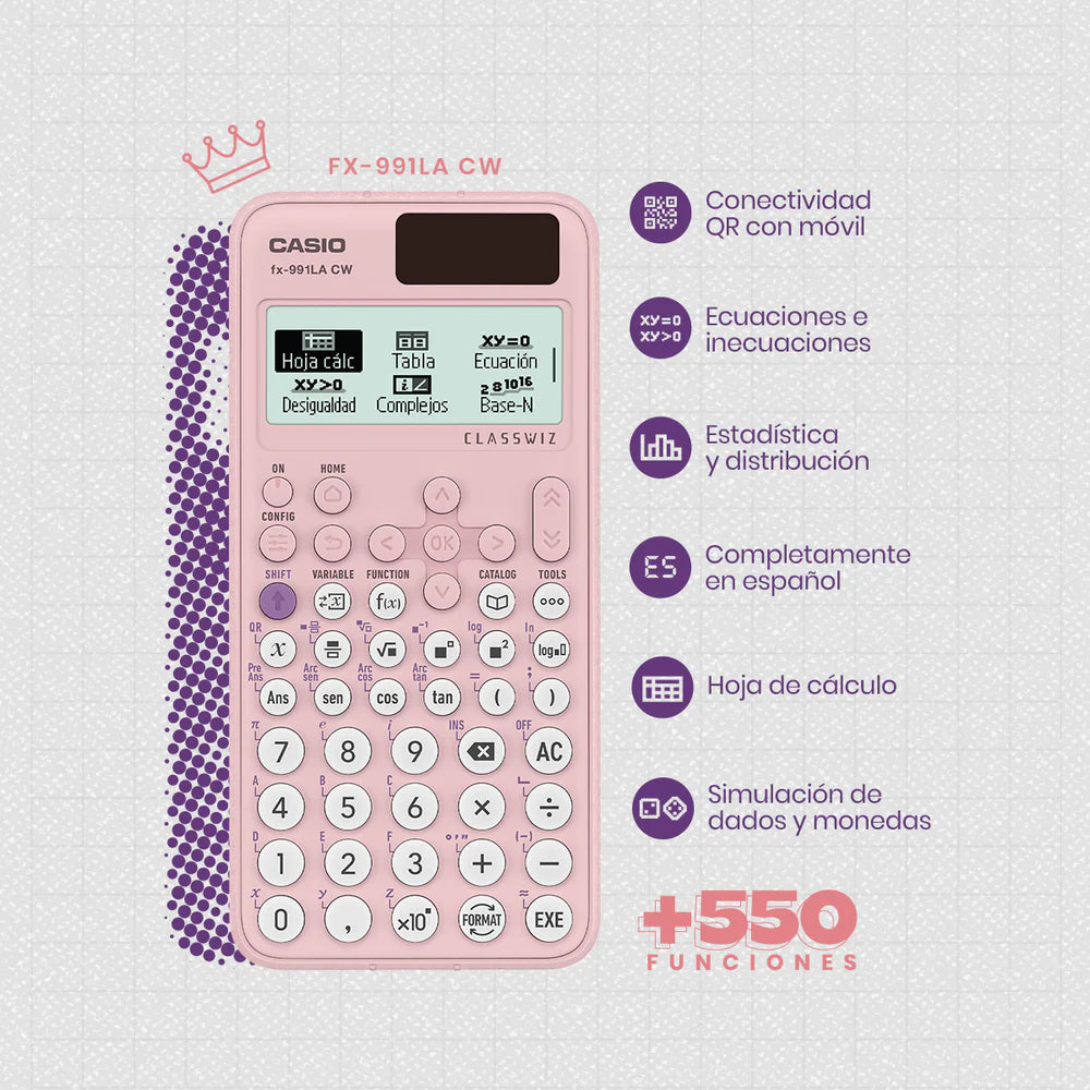 FX-991LACW Calculadora Casio Científica estándar más de 540 funciones