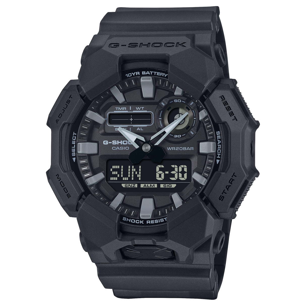 GA-010 Reloj G-Shock para caballero pulsera de resina 10 años de batería