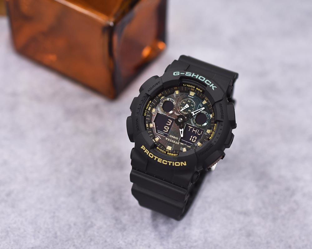 GA-100 Reloj G-Shock Pulsera de Caucho para Hombre Digita y Análogo