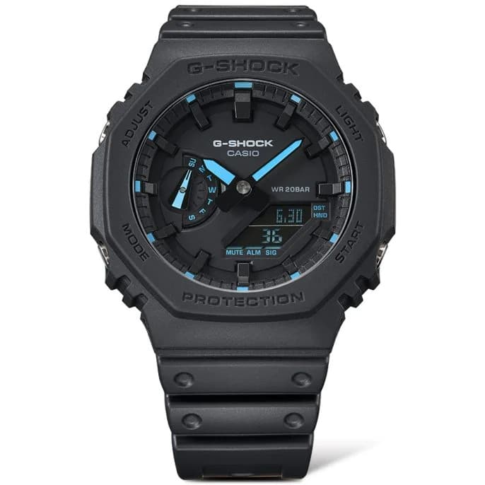 GA-2100 Reloj G-Shock Pulsera de Caucho para Hombre Doble hora