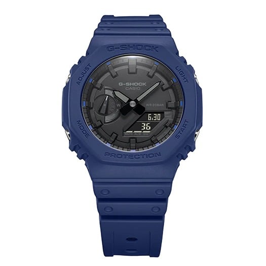 GA-2100 Reloj G-Shock Pulsera de Caucho para Hombre Doble hora