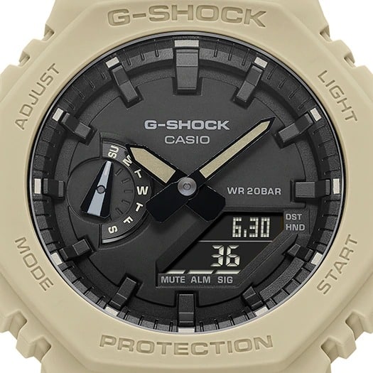 GA-2100 Reloj G-Shock Pulsera de Caucho para Hombre Doble hora