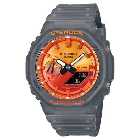 GA-2100 Reloj G-Shock Pulsera de Caucho para Hombre Doble hora