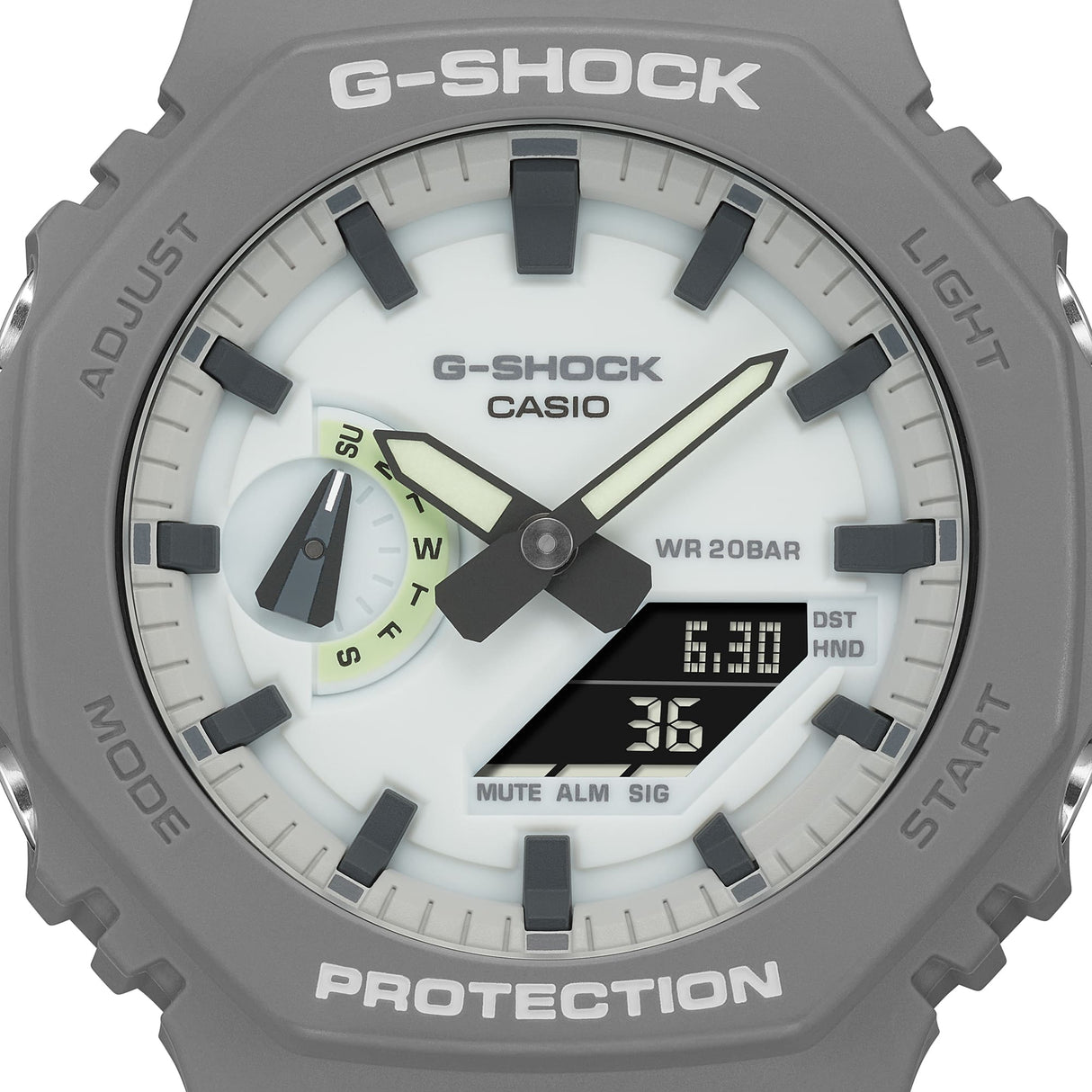 GA-2100 Reloj G-Shock Pulsera de Caucho para Hombre Doble hora