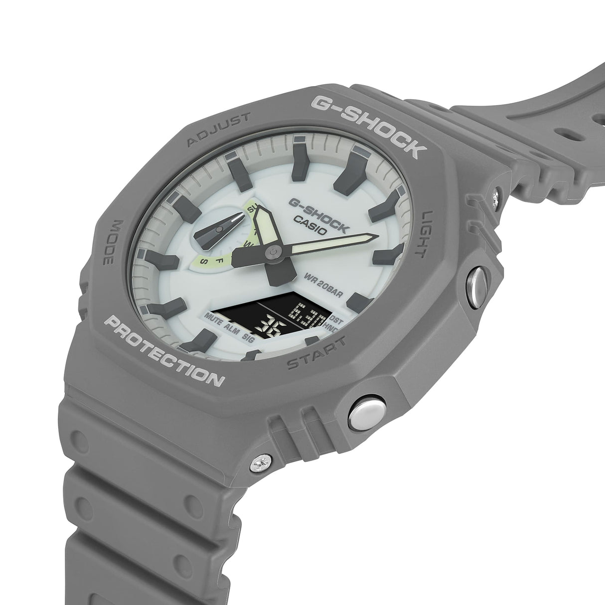 GA-2100 Reloj G-Shock Pulsera de Caucho para Hombre Doble hora