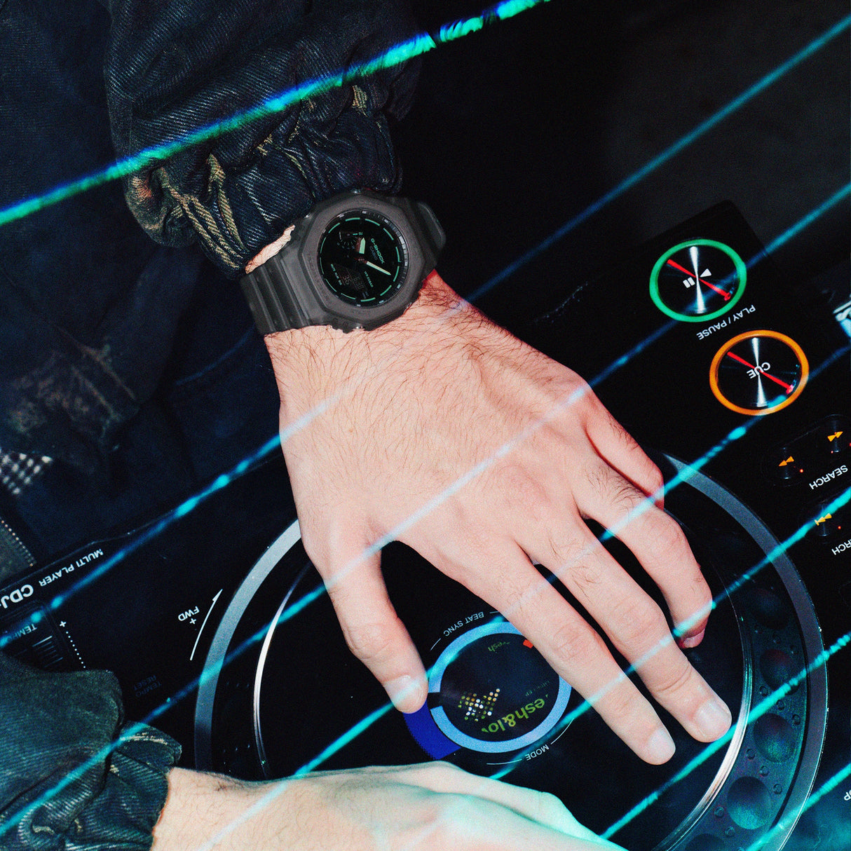 GA-2100 Reloj G-Shock Pulsera de Caucho para Hombre Doble hora