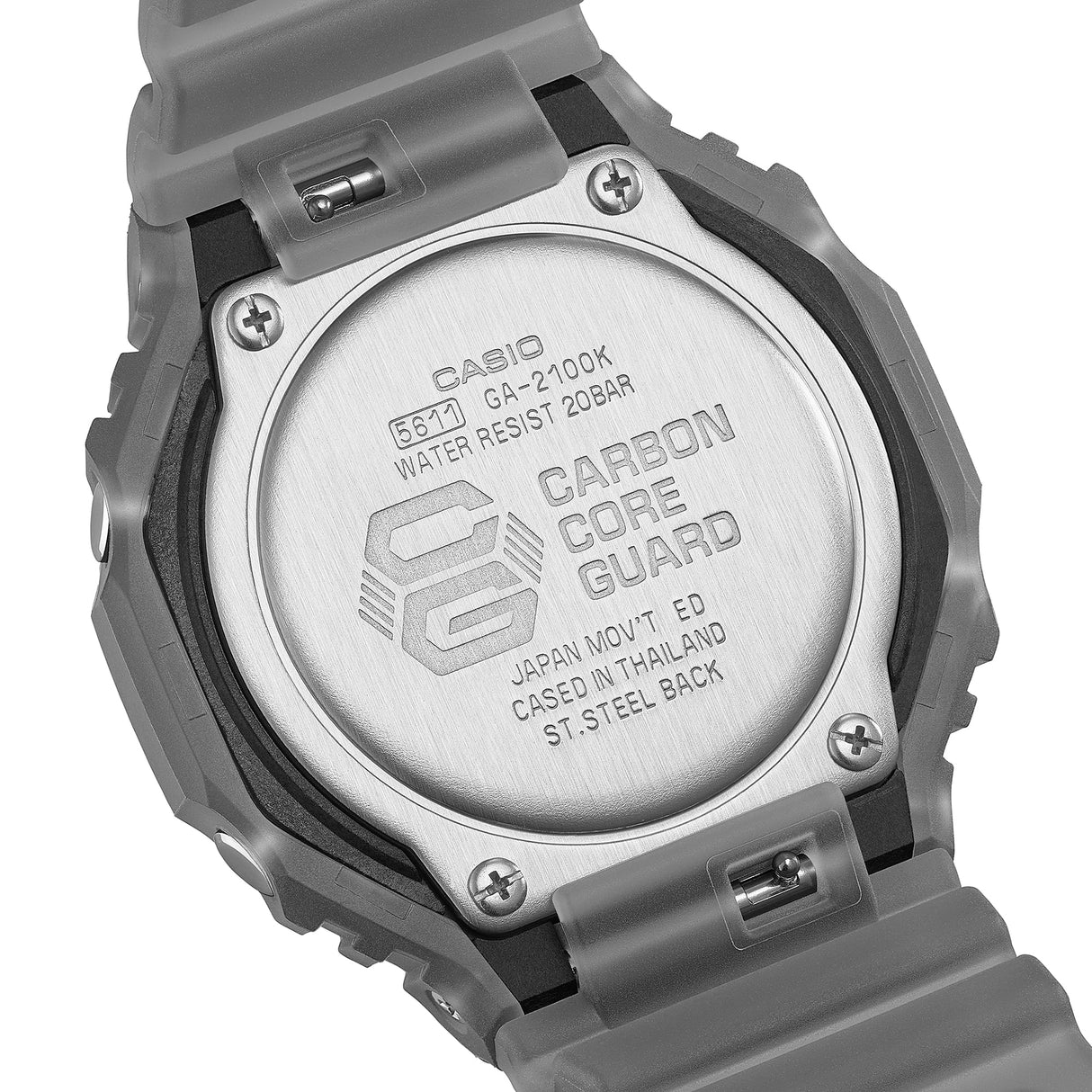 GA-2100 Reloj G-Shock Pulsera de Caucho para Hombre Doble hora