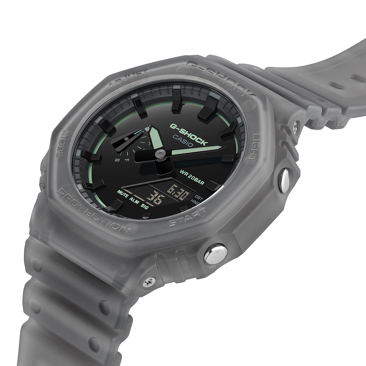 GA-2100 Reloj G-Shock Pulsera de Caucho para Hombre Doble hora