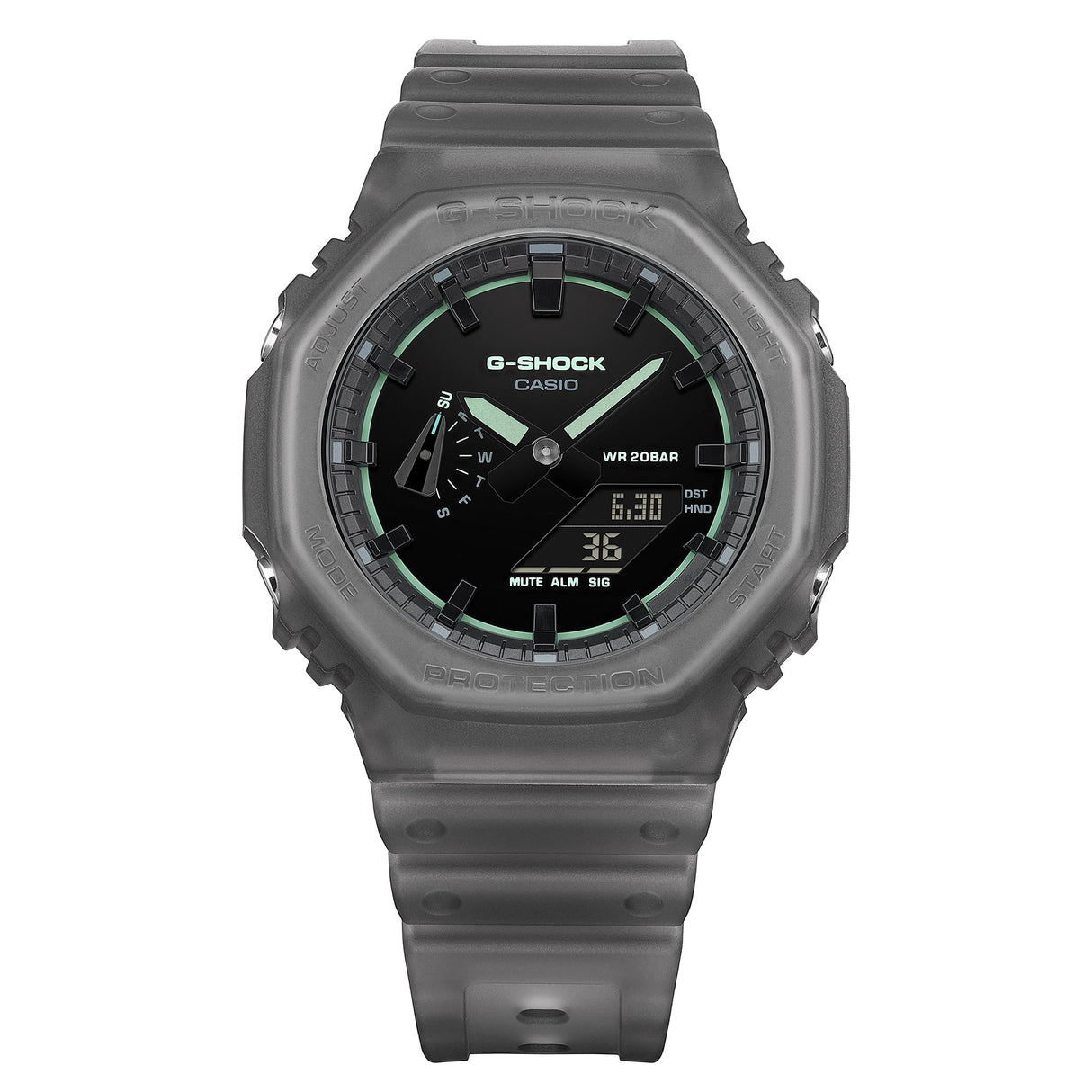 GA-2100 Reloj G-Shock Pulsera de Caucho para Hombre Doble hora