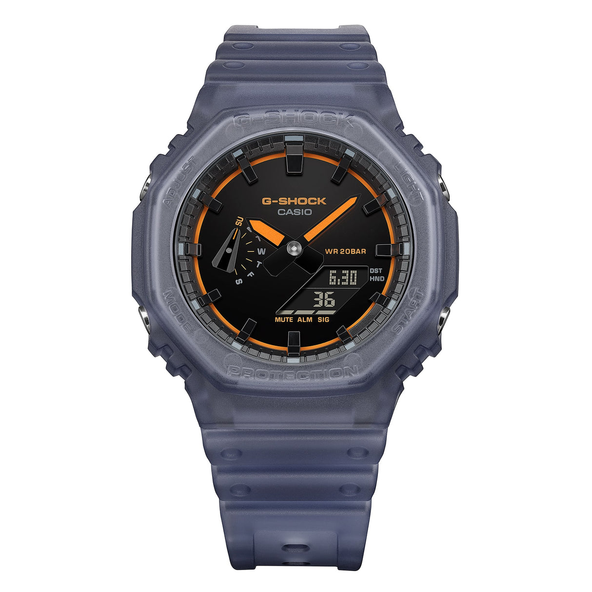 GA-2100 Reloj G-Shock Pulsera de Caucho para Hombre Doble hora