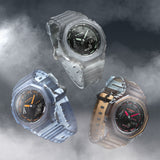 GA-2100 Reloj G-Shock Pulsera de Caucho para Hombre Doble hora