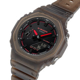GA-2100 Reloj G-Shock Pulsera de Caucho para Hombre Doble hora