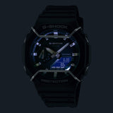 GA-2100 Reloj G-Shock Pulsera de Caucho para Hombre Doble hora