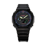 GA-2100 Reloj G-Shock Pulsera de Caucho para Hombre Doble hora