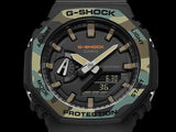 GA-2100 Reloj G-Shock Pulsera de Caucho para Hombre Doble hora