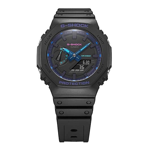 GA-2100 Reloj G-Shock Pulsera de Caucho para Hombre Doble hora