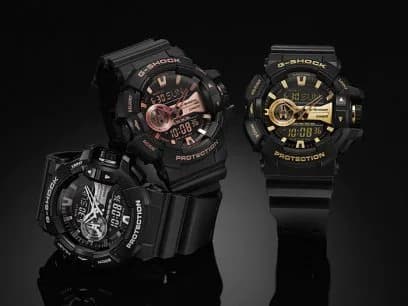 GA-400 Reloj G-Shock Pulsera de Caucho para Hombre Doble hora