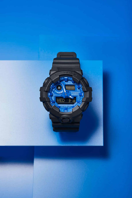 GA-700 Reloj G-Shock Pulsera de Caucho para Hombre Doble hora