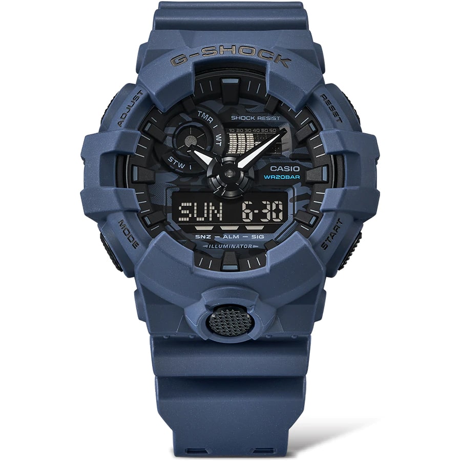 GA-700 Reloj G-Shock Pulsera de Caucho para Hombre Doble hora