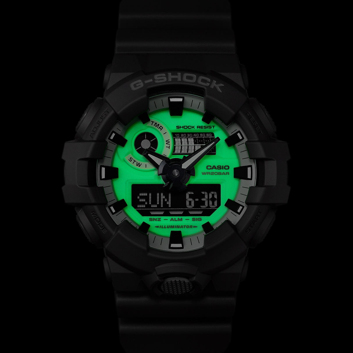 GA-700 Reloj G-Shock Pulsera de Caucho para Hombre Doble hora