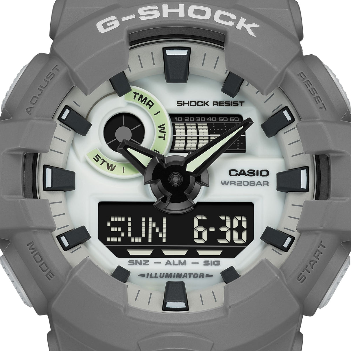 GA-700 Reloj G-Shock Pulsera de Caucho para Hombre Doble hora