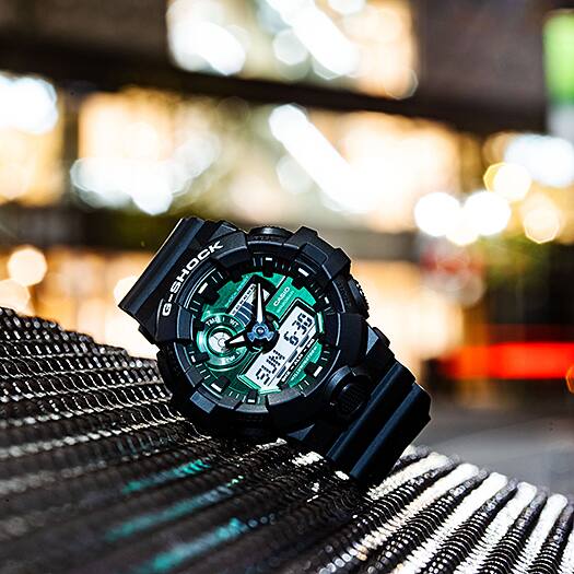 GA-700 Reloj G-Shock Pulsera de Caucho para Hombre Doble hora