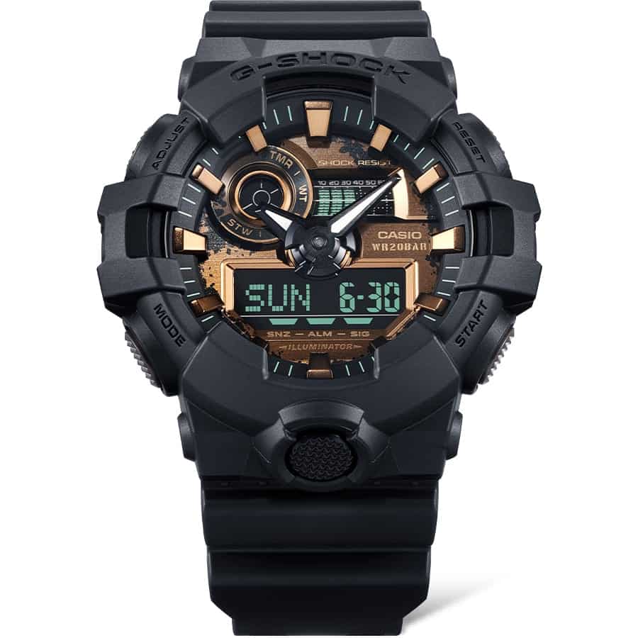 GA-700 Reloj G-Shock Pulsera de Caucho para Hombre Doble hora