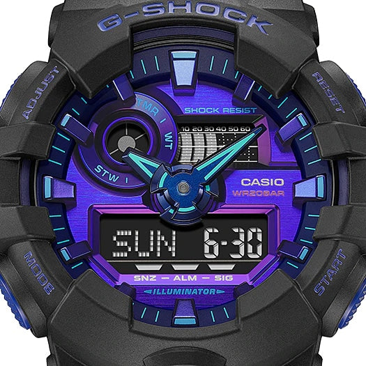 GA-700 Reloj G-Shock Pulsera de Caucho para Hombre Doble hora