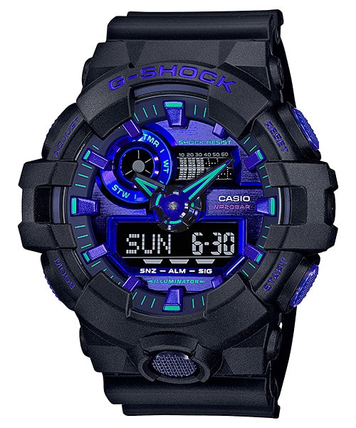 GA-700 Reloj G-Shock Pulsera de Caucho para Hombre Doble hora