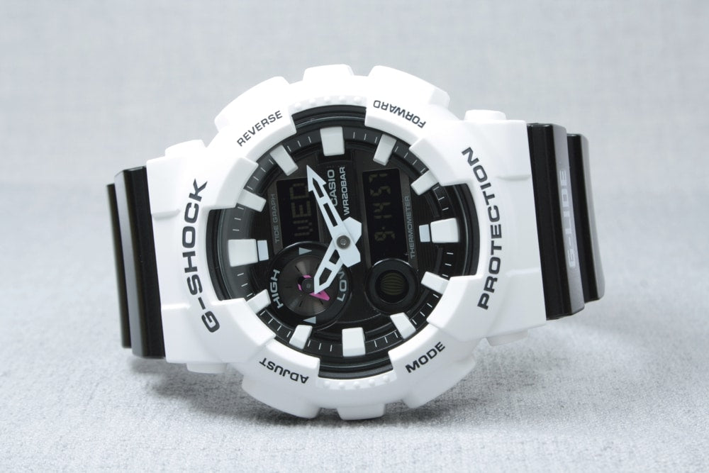 GAX-100 Reloj G-Shock Pulsera de Caucho para Hombre Doble hora