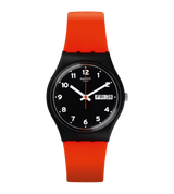 GB754 Swatch Red Grin Reloj Unisex Banda de Caucho Análogo