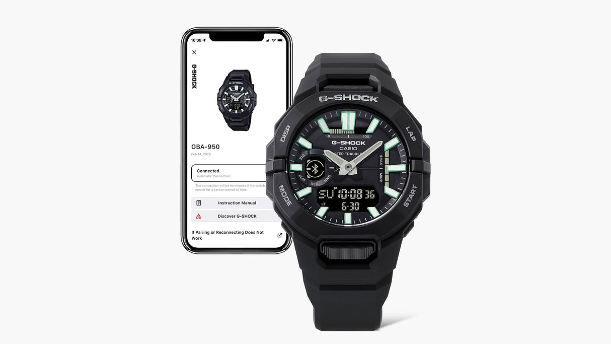 GBA-950 Reloj G-Shock de hombre Bluetooth pulsera de resina