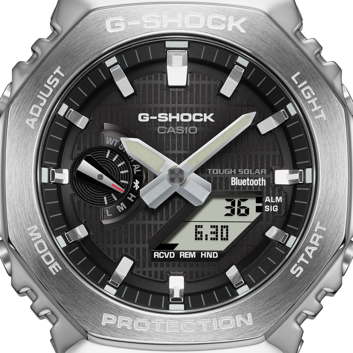 GBM-2100 Reloj G-Shock de caballero pulsera de resina doble hora